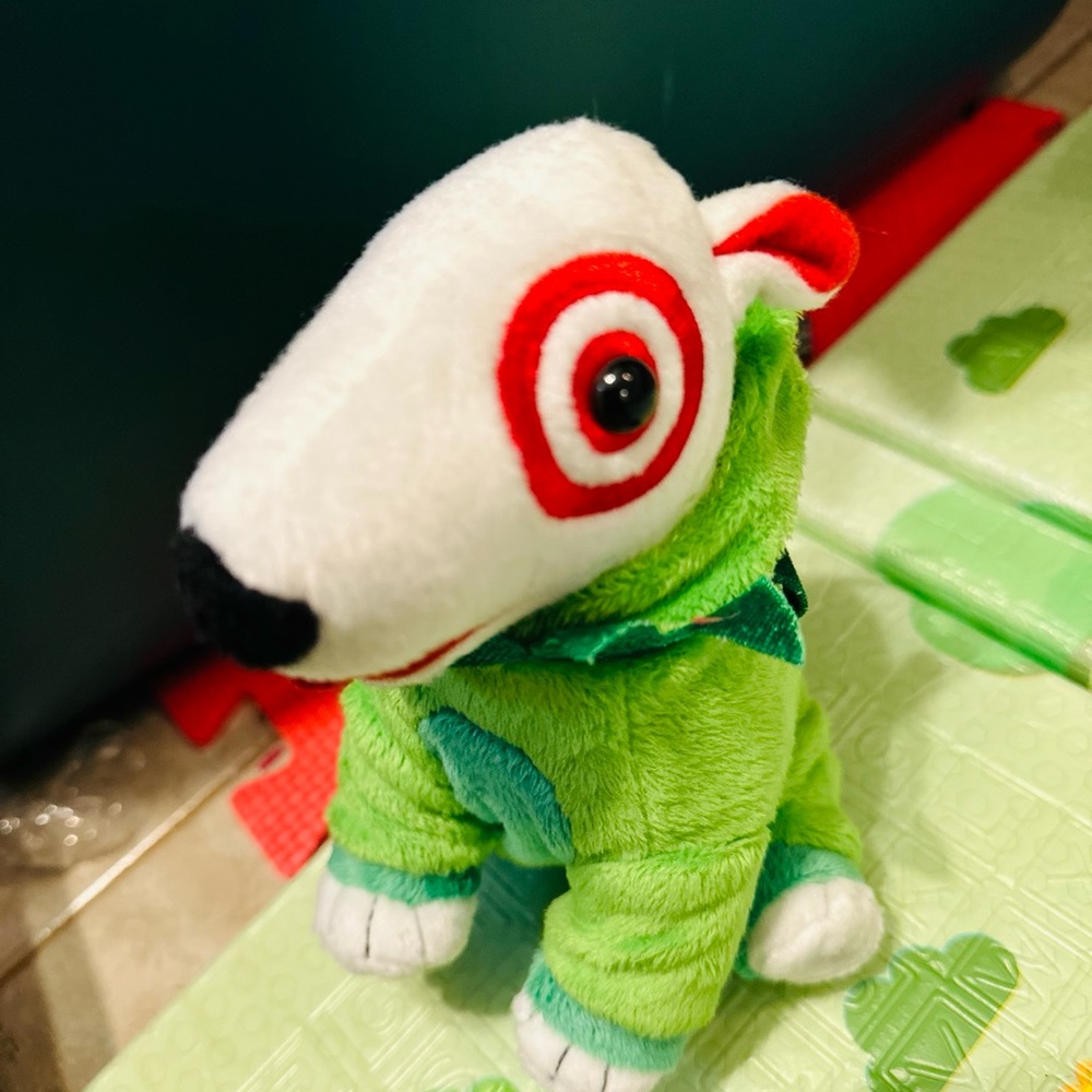 2012 Target Bullseye Dog Dinosaur Plush Green  7” Halloween Costume
